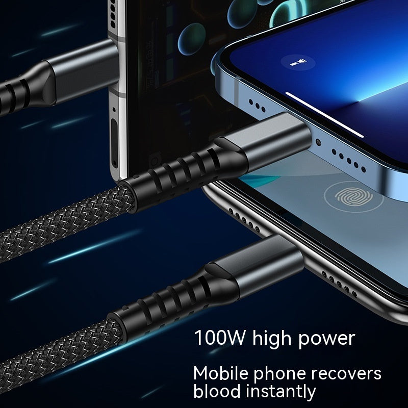 Transparent Luminous Super Fast Charging 3-in-1 Data Cable
